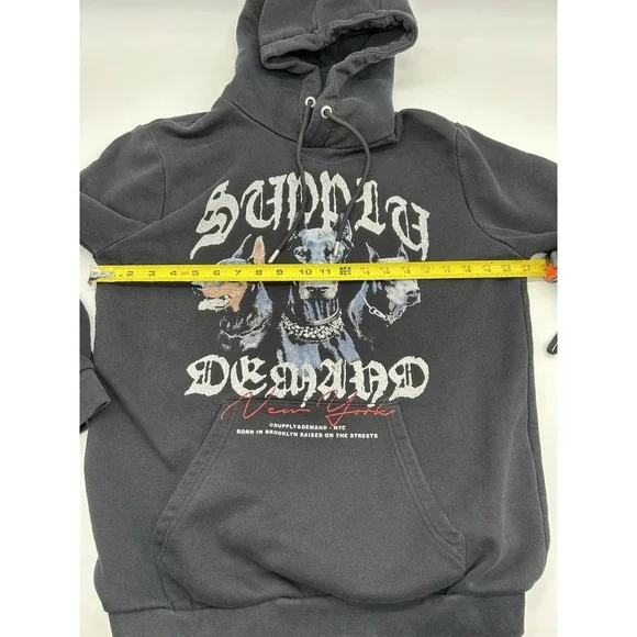 Supply & Demand Brooker Graphic Men's Hooded Sweatshirt Sz Med Black - Picture 5 of 7